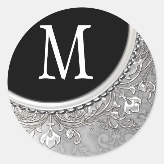 20 - 1.5封筒用シールモノグラムクリスマスクリスマス ラウンドシール (正面)