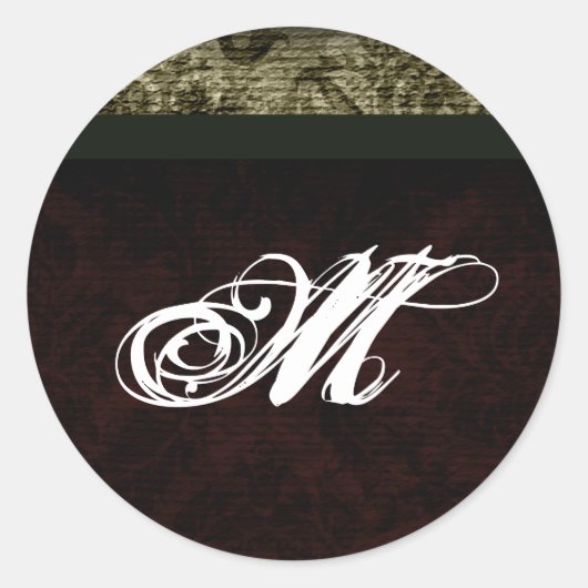 20 - 1.5封筒用シールモノグラムクリスマスクリスマス ラウンドシール (正面)