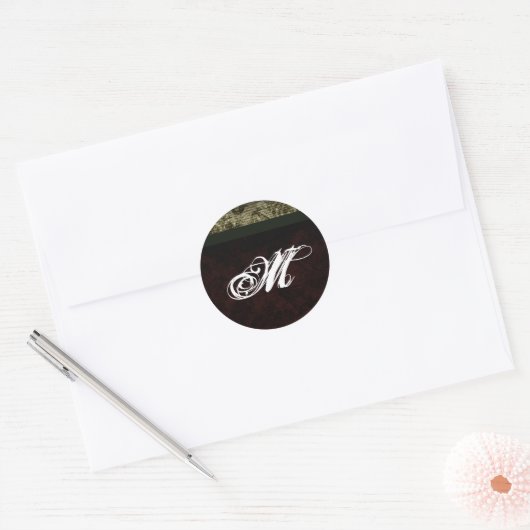 20 - 1.5封筒用シールモノグラムクリスマスクリスマス ラウンドシール (封筒)