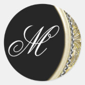 20 - 1.5封筒用シールモノグラムクリスマスクリスマス ラウンドシール (正面)