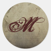 20 - 1.5封筒用シールモノグラムクリスマスクリスマス ラウンドシール (正面)