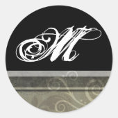 20 - 1.5封筒用シールモノグラムクリスマスクリスマス ラウンドシール (正面)