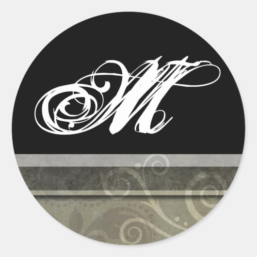 20 - 1.5封筒用シールモノグラムクリスマスクリスマス ラウンドシール (正面)