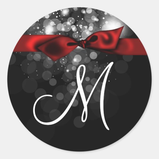 20 - 1.5封筒用シールモノグラムクリスマスクリスマス ラウンドシール (正面)