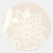 20 - 1.5封筒用シールヴィンテージビクトリアンレースピン ラウンドシール (正面)