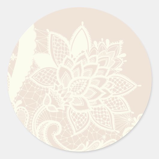 20 - 1.5封筒用シールヴィンテージビクトリアンレースピン ラウンドシール (正面)