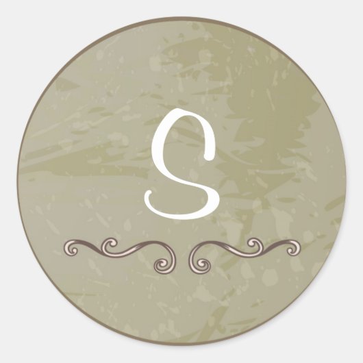 20 - 1.5封筒用シールヴィンテージビンヤード ラウンドシール (正面)