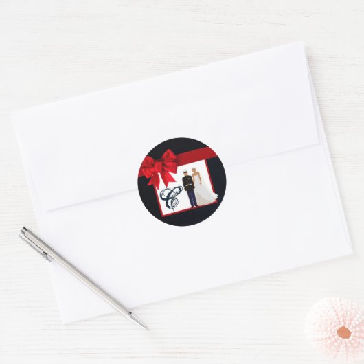 20 - 1.5封筒用シール海洋ヒスパニック制服 ラウンドシール (封筒)