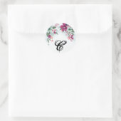 20 - 1.5封筒用シール熱帯花オンブルーオム ラウンドシール (バッグ)