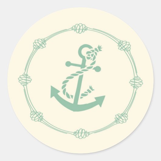 20 - 1.5封筒用シール航海のノットいかりTiff ラウンドシール (正面)