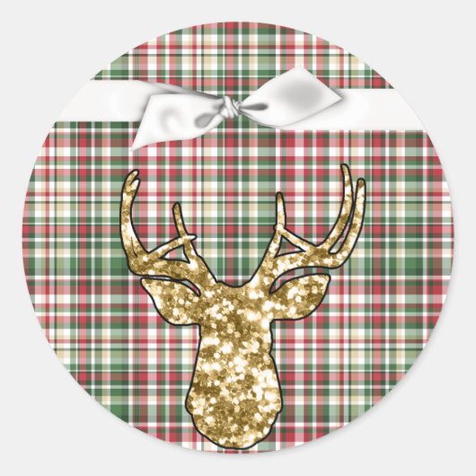 20 - 1.5封筒用シール金ゴールドグリッタートナカイ ラウンドシール (正面)