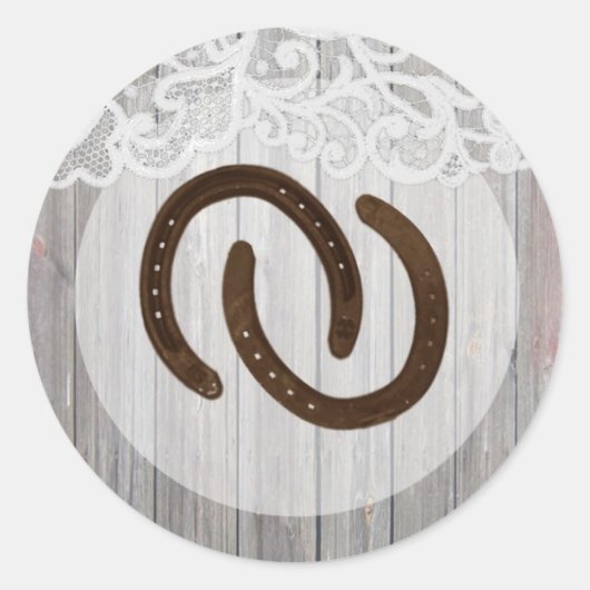 20 - 1.5封筒用シール馬靴オンウッドレース ラウンドシール (正面)