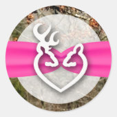 20 - 1.5封筒用シール鹿カップルdoeバックカム ラウンドシール (正面)