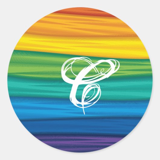 20 - 1.5封筒用シールlgbtq rainbow flag lesbian ラウンドシール (正面)