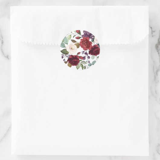 20 - 1.5白色の封筒用シールバラと金ゴールドG ラウンドシール (バッグ)