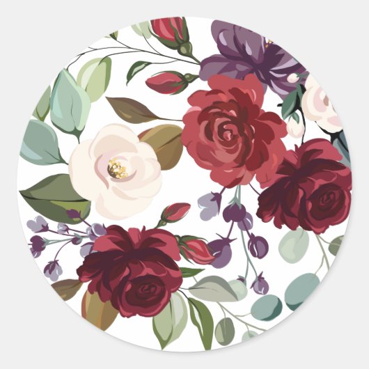 20 - 1.5白色の封筒用シールバラと金ゴールドG ラウンドシール (正面)