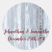 20 - 1.5"お気に入りシール白いウォッシュウッドバーンドゥー ラウンドシール (正面)