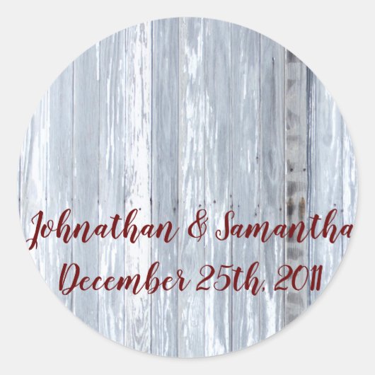 20 - 1.5"お気に入りシール白いウォッシュウッドバーンドゥー ラウンドシール (正面)