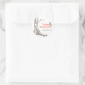 20 - 1.5"お気に入りステッカー秋ツリーイニシャルCarvin ラウンドシール (バッグ)