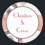 20 - 1.5"お気に入りステッカーCoral Pink BrownフローラF ラウンドシール<br><div class="desc">1.5インチのFavyステッカーはトレンディーとシックの両方である。これらの美しいシールは、あなたの招待状を仕上げるための封筒用シールとして、または赤ちゃんシャワーの好意のためのシールとして使用するのに最適である。これ来は20枚のシートで。私たちは、このデザインに専念する全体のラインを私たちのザズル店で結婚は、招待状(5x7)、返品ラベル、郵送ラベル、封筒用シール、郵便切手、カップケーキを選ぶ、ウォーターボトルラッパー、ハーシーの1.55ozを含む。大きなバーラッパー、ハーシーのミニチュアバッグラッパー、電子レンジのポップコーンアドバイスラッパー、書き込み可能座席表、グッズバッグトッパー、FLATサンキューカード(4x5)、HAPPEDサンキューカード(4x5)、メッセージカード、メニューカード、ミントマッチブック、棒つきキャンデーカバー、ブックマーク、ビンゴカードマーカー、ビンゴカード呼び出しシート、書き込み可能カード(4x5)、など。</div>