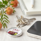 20/20クリケットのボールをプロの男性のボール キーホルダー (側面)