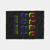 20 2021我々は勝利バイデン氏ハリス46就任式プライド フリースブランケット (正面(横))