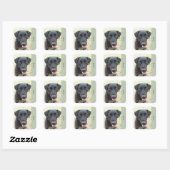 20 Black Lab Woof Stickersのシート スクエアシール (シート)