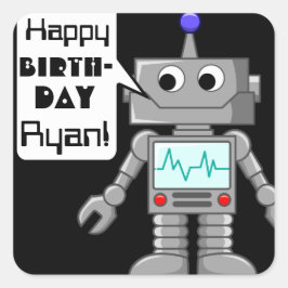 20 Happy Birthday オーダーメイド ロボット ステッカー