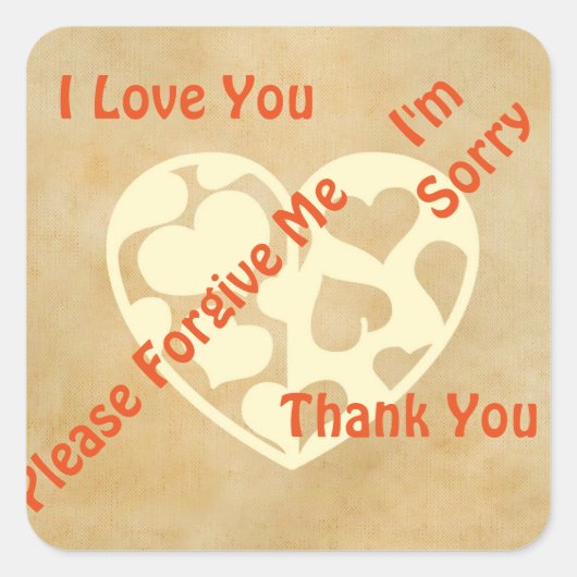 20 Ho'oponoponoクリーニングのシール スクエアシール (正面)