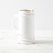 20 oz white stein ビールジョッキ (正面左)