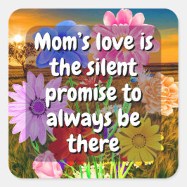 20 PCS – ラブリーママ引用文 | フローラマザーステッカー スクエアシール