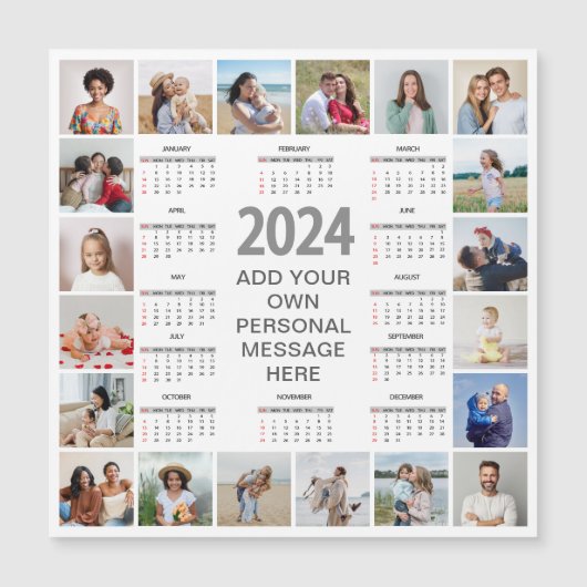 20 Photo Collage 2024年At A Glanceカレンダー (正面)