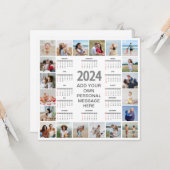 20 Photo Collage 2024年At A Glanceカレンダー カード (正面/裏面インサイチュ)