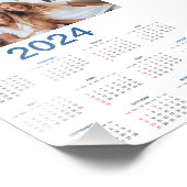 20 Photo Collage 2024年At A Glanceカレンダー フォトプリント (角)