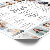 20 Photo Collage 2024年At A Glanceカレンダー フォトプリント (角)