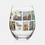 20 Photo Collage Personalized ステムなしワイングラス (正面)