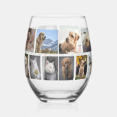 20 Photo Collage Personalized ステムなしワイングラス (右)