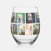 20 Photo Collage Personalized ステムなしワイングラス (左)
