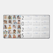 20 Photo Collage US 2025年At A Glanceカレンダー デスクマット (正面)