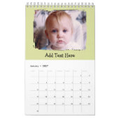 20 photo personalized text Calendar カレンダー (1月 2027)