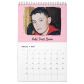 20 photo personalized text Calendar カレンダー (2月 2027)