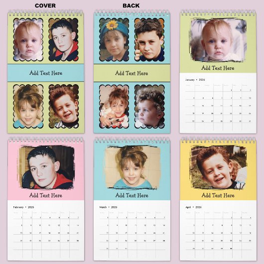 20 photo personalized text Calendar カレンダー