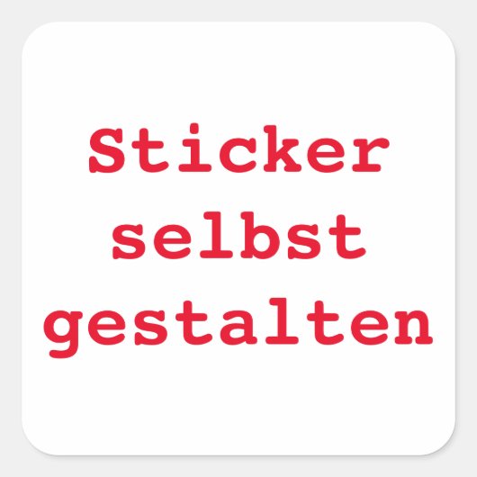 20 Sticker selbst gestalten スクエアシール (正面)