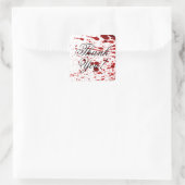 20 Thank You Stickers血（ばちゃばちゃ）跳ねるVampire Gothi スクエアシール (バッグ)