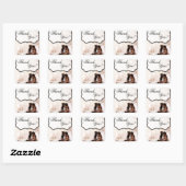 20 Thank You Stickers Boots Country 素朴 Western スクエアシール (シート)