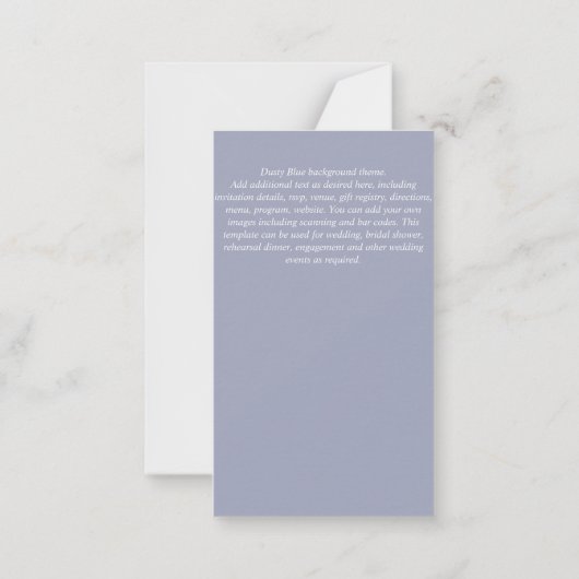 20 xミニマリストPHOTO日付を保存ダスティブルー ノートカード (裏面)