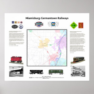 20" x16"、オハイオ州の鉄道: Miamisburg/Germantown v1d1 ポスター