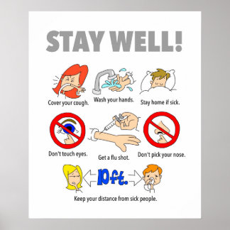 20"x16" STAY WELLポスター ポスター