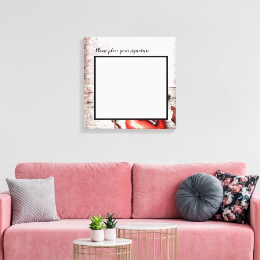 20"x20"シグネチャーキャンバスカントリーウッド鍵へ キャンバスプリント (インサイチュ (リビング))