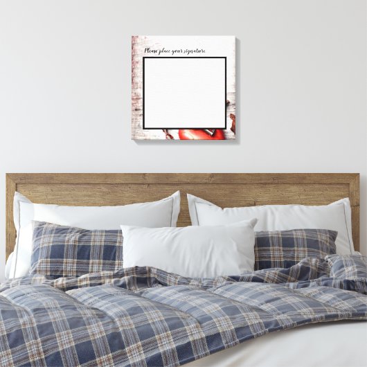 20"x20"シグネチャーキャンバスカントリーウッド鍵へ キャンバスプリント (インサイチュ (寝室))